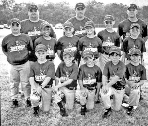 Astros win league, tourney titles. The Astros won the Eunice Recreation 9-10 yearss old baseball league title and the post-season tournament title.  Front row from left are Trae Gaspard, D’andre Courville, Cameron Fontenot, Jackson Ardoin, and Noah Doucet. Second row from left are Spencer Gotreaux, Collin Neal, Deucey Thibodeaux, Gavin Credeur, Stephan Thibodeaux and Will Turk. Coaches, from left are Bubba Gotreaux, Donnie Thibodeaux and Joe Turk.