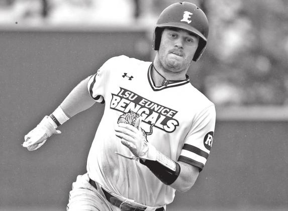 LSUE’s Peyton LeJeune collected eight hits over the two games, driving in 10 runs and scoring four times in the Bengals’ doubleheader sweep over Baton Rouge CC.