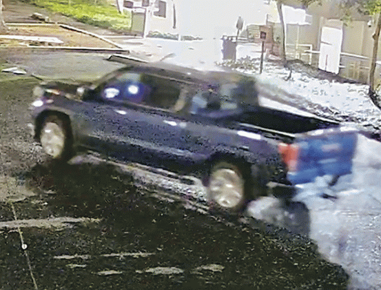 Surveillance video still of suspect vehicle.