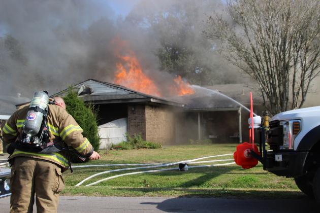 Several fire units responded to a fire on Hill Street