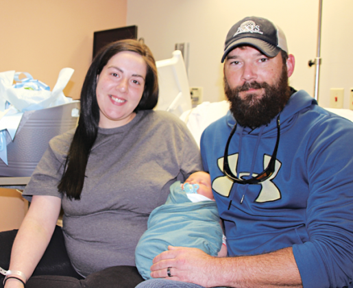 Slade Michael Picou is Acadian Medical Center’s New Year baby. Slade was born at 5:05 p.m. Jan. 1. His parents are William and Leslee Picou of Eunice. (Photo by Myra Miller)