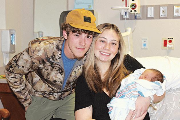Baby boy Grayson Bryc Marvin is Acadian Medical Center’s first baby of the year. Grayson, born on Jan. 3 at 10:14 a.m., weighed 6 pounds and 4.8 ounces and measured 20- 1/2-inches in length. His parents are Lanie Gary and Laken Marvin of Jennings. Dr. Monty Heinen, OB/gyn, delivered the baby. Lanie’s due date was Jan. 10. The baby’s pediatrician is Dr. Lawanda E. Lamar Bellamy in Crowley. The grandparents of Grayson are Tad and Sam Gary, and Chasity and Randy Marvin, all of Jennings. Acadian Medical Center
