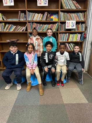 East Elementary celebrated its December Students of the Month. In front from left are Kurt Lavergne, Gabrianna Owens, Colston Powell, Aaron Dowding and Case Sonnier. In back from left are Nylah Thomas and Amelia Daggett. Not pictured is Rae Lynn Sorcia. (Submitted photo)