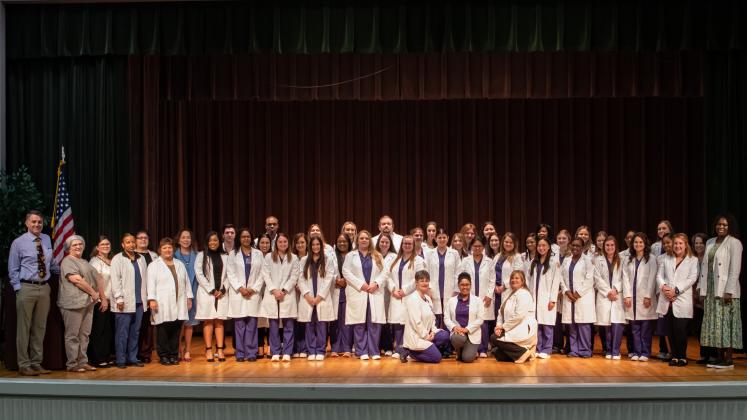 The LSUE Nursing program held its first Bi-Annual White Coat Ceremony on Jan. 5 inside the Health &amp; Science Technology building. Many first semester nursing students received their white coats during the event. (Submitted information and photo)