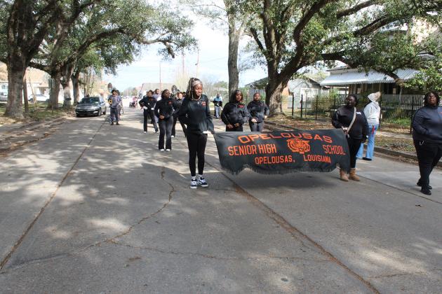 The Dr. Martin Luther King Jr. City Wide Committee held a parade honoring and celebrating Dr. Martin Luther King Jr. Saturday at 11 a.m. The Opelousas Senior High School band marched in the parade.