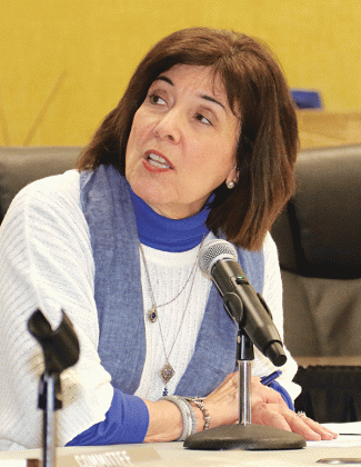 June Inhern, director of Early Learning and Head Start, at Wednesday’s St. Landry Parish School Board Academic Committee meeting. (Photo by Harlan Kirgan)