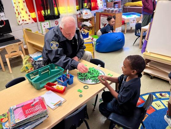 Police Chief Kyle LeBouef visits Highland