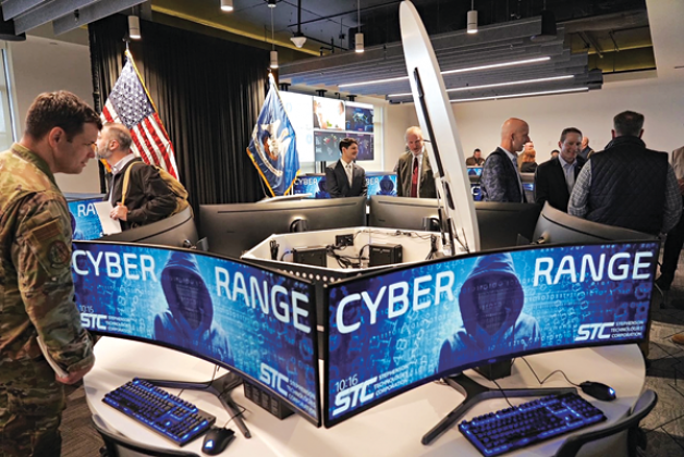 Attendees tour the new Joint Cyber Range and Training Center during the ribbon cutting ceremony for the facility located on the Water Campus in Baton Rouge on Feb. 1. This state-of-the-art facility is designed to meet the current and future training needs for the Louisiana National Guard’s Cyber Protection Team, state and local cyber first responders, and industry partners. (U.S. Army National Guard photo by Sgt. 1st Class Denis B. Ricou)