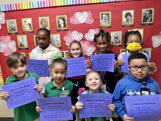 Students of the Month at Eunice Elementary