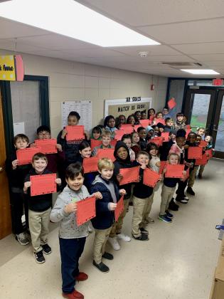 Perfect Attendance students at Eunice Elementary