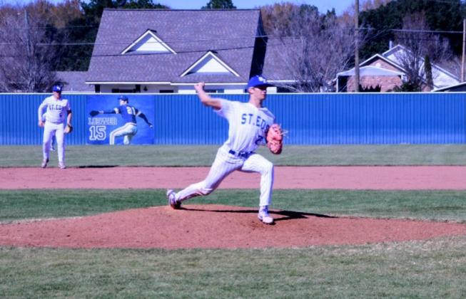 St. Edmund High School pitcher Wyatt Dubois. (Photo by Rhett Manuel)
