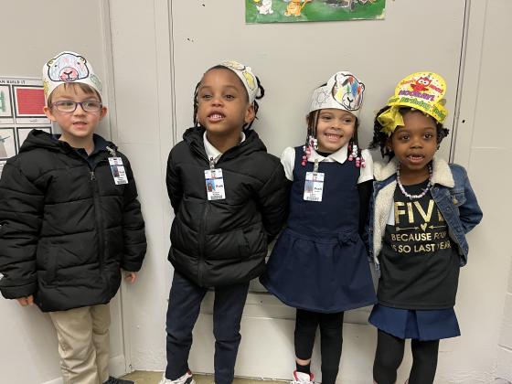 Highland students who received perfect attendance in the  month of January included Sebastian Rogers, left, Zo’Mauri Paddio, A’Mani White and Harlee Thomas. These students are in Brooke Gaspard’s class.