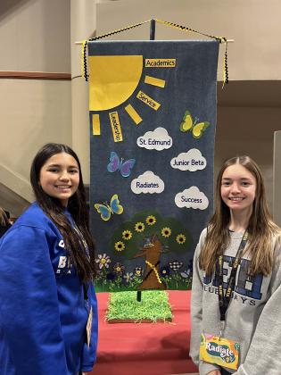 Rory Langlinais and Milly Fontenot, St. Edmund High students, at the Jr. Beta Convention held in Lafayette. (Submitted photos)