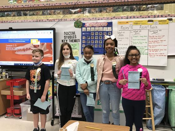 Vanessa Cormier's fourth grade students