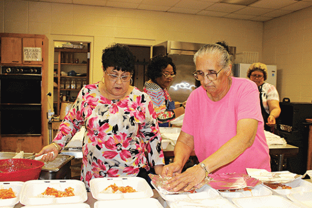 St. Mathilda Catholic Church held its Ash Wednesday fish dinners fundraiser Wednesday with pick up at the Bishop Ceaser Center. Volunteers from the community as well as from the church helped cook, prepare, and serve ticket holders. The lunch dinners with a donation of $12 included one fried catfish, catfish courtbouillon and rice, sweet green peas and a slice of cake. St. Mathilda Church will continue every Friday during the Lent season to offer the public fish dinners with a donation of $12 a dinner. Pick