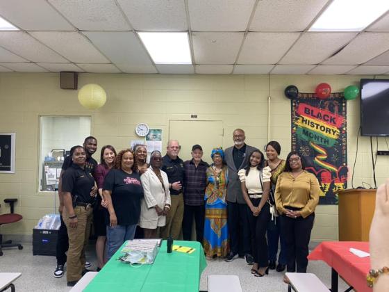 Central Middle also recognized a neighbor and veteran John Thibodeaux who volunteers his time to take care of the school’s veterans memorial on our campus. Other guests on campus and attended the program included parents and community leaders. They were Eunice Police Chief Kyle Lebouef, Detective Jessica Tezeno, St. Landry Parish School Student of the Year Josi Lemelle, Laura Rougeau Garcille, district judge candidate, John Thibodeaux, Central Middle parents Veronica Reed, Tiffany Trahan, Valerie Reed, Kati