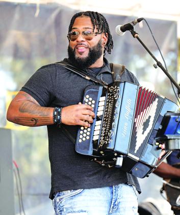Chris Ardoin and NuStep Zydeko performed on the Heritage Stage Saturday afternoon, Oct. 15, 2022, during the 48th annual Festivals Acadiens et Créoles in Girard Park, Lafayette. (Photo by David Simpson)