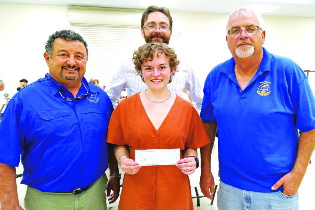 UL student Sarah Rodrigue was presented a $500 scholarship award from the CFMA, Acadiana Charter Chapter in Eunice, at their March meeting.