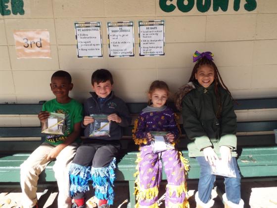 Glendale Elementary honored its Bus Students of the Week for Feb. 13-Feb. 17. These students follow bus safety rules and exemplify great behavior on the bus. From left, are Dwilan Janice, Kohen Bordelon, Bryleigh Gotreaux and Olivia Edwards.