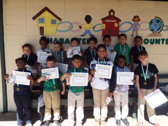 Glendale Elementary honored its March Students of the Month. In front, from left, are  Brenlee Robinson, Eli Thibodeaux, Jose Rico, Dallas Rougeau, Zakirrya Patton and Zachary Godeaux. In back, from left, are Natalie Berken, Addison Decquir, Bryleigh Gotreaux, Kohen Bordelon, Devyn Goodwill, Kingston Jacobs, Braydon Thomas and Steven Pete. Not pictured are Avriella Rogers and Amelia Milller. (Submitted photo)
