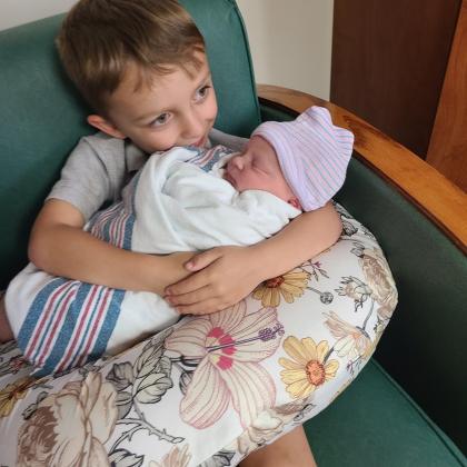 Azalee McGehee is with her older brother Brooks Henley McGehee