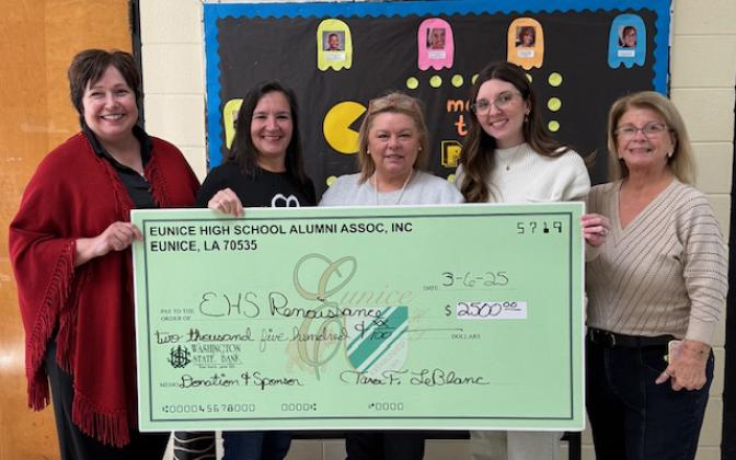 The EHS Alumni Association has made its annual donation of Emerald Donor for the EHS Renaissance Pep Rally along with being a sponsor for the testing T-shirts that are awarded to students in every grade level who scored at higher levels in their testing.