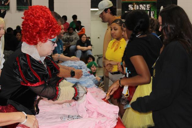 Many Eunice High students received free Renaissance T-shirts during the Renaissance Pep Rally for their hard work earned in academics.