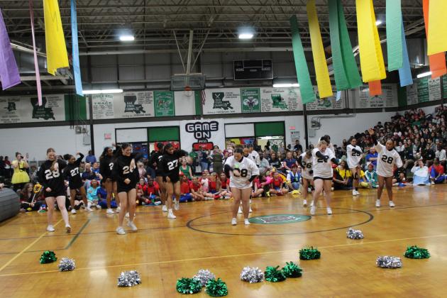 The Eunice High School Emeralds performed a number during Friday’s annual Renaissance Pep Rally. Eunice High School honored and recognized students in different area of academic achievements. (Photos by Myra Miller)