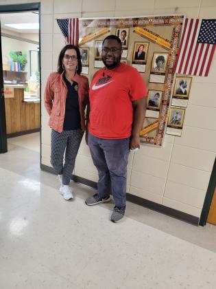 Principal Mary Dupre welcomed a guest speaker William Oglesby on campus during Black History Month.