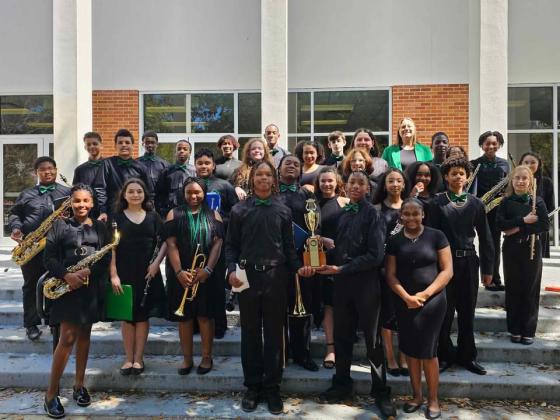 Central Middle and Eunice Jr. High band students competed in a Louisiana Music Educators Association district event held at UL at Lafayette campus. The band event was held for band students from different school districts. The middle school and junior high school band members took home top superior ratings in their district and a trophy.