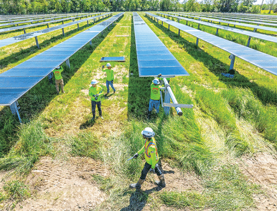Prairie Ronde solar project in Prairie Ronde. (Lightsource bp USA photo)