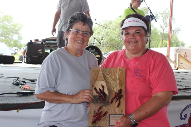 Cajun Girls Cookin placed second in the Cooking Professional category, and second place in the Showmansip/Decoration Professional category. From left are Roxane Mata and Wendy Thibodeaux.