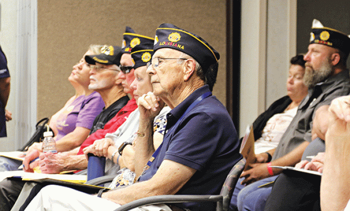 Dean Whitsett, center was among the veterans attending Vet Fest at LSUE on Saturday. (Photos by Harlan Kirgan)