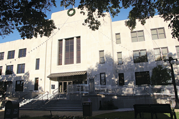 The St. Landry Parish Courthouse  on Thursday. A mysterious flood occurred there on Monday, but there have been other happenings. (Photos by Harlan Kirgan)