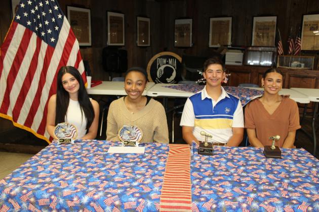 More winners were named and pictured, from left, are Maria Heinen, Kristen Semien, Ashton Pedigo and Ava Claire Elfert. Not pictured are Bryn Heinen, and Kameryn Lafleur. (Photos by Myra Miller)