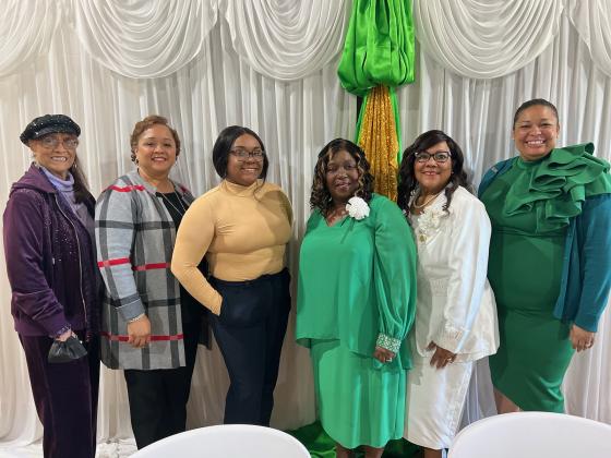 NAUW Eunice Branch recognized several women in the community during Women History Month. Honorees included Brenda Hardy, left, Dwanetta Scott, Victoria Ardoin, 2023 NAUW Single Parent; Chiquita Thomas, 2023-2024 NAUW Woman of the Year; Philomena Bernard, and Crystal R. Wiley. Not pictured is Tammika G. Hardy.