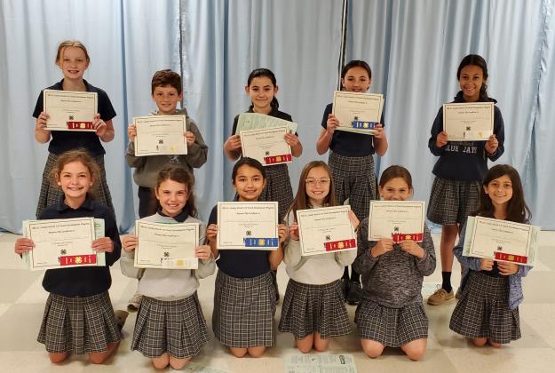 St. Ed students 4-H Club record book awardees