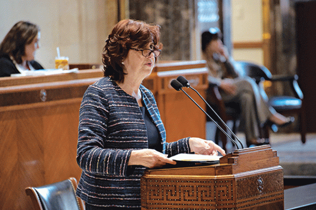 Sen. Beth Mizell authored a bill that would prohibit students from using cellphones during the school day. (Allison Allsop)