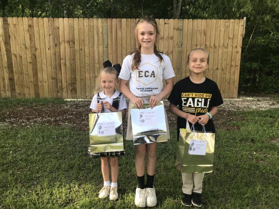 Eagles of the Month for April at Eunice Christian Academy