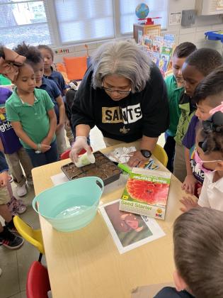 A gardening project at Highland Early Learning Center