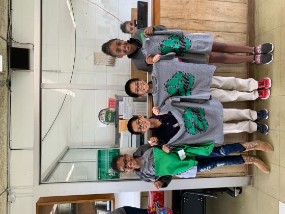 LEAP Pep Rally was held at East for those fourth graders achieving high scores on their third grade LEAP test. From left, are, Meeyah Celestine, Alexander Cole, Samuel Cole and Ava Cornely.