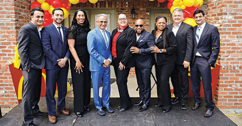 From left, are Mikesh Patel, owner Patel McDonald’s; Ricky Patel, owner Patel McDonald’s; Christina Lewis,  operation officer; Ajay Patel, owner Patel McDonald’s; Bridget Miller, director of operations, Patel McDonald’s; André Austin, franchise business partner; Jodi Sandy, franchise business partner; Frank Pedrique, operation associates lead; and Niel Patel, owner Patel McDonald’s. (Submitted photo)