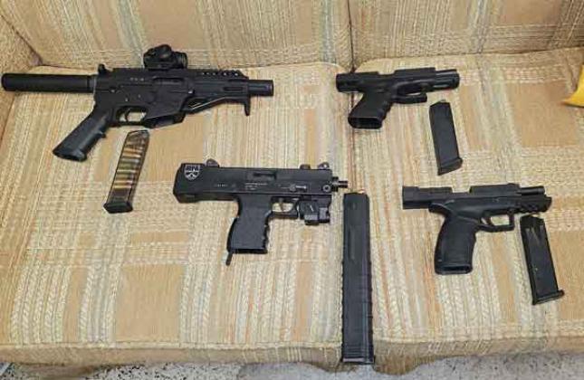 The four guns seized from juveniles in Eunice. (Photo courtesy of Eunice Police)