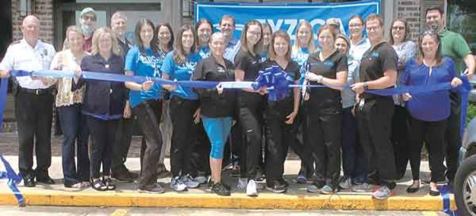 The Eunice Chamber of Commerce sponsored an open house and ribbon-cutting ceremony for Fyzical Therapy &amp; Balance Center, which is celebrating five years in business and announcing they are opening another location in Ville Platte in the summer. (Photo courtesy of Ric Nesbitt/KEUN)