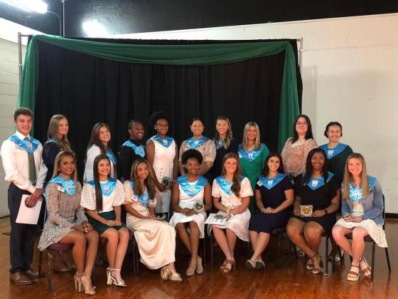 Eunice High School senior ACE Lettermen were named Wednesday during an Academic Assembly. Seated, from left, are Jeslyn Edwards, Allysa Ogea, Harli Turner, Madison Freeman, Sophie Vidrine, Kelly Sonnier, Aalyiah Warren and Alissa Pate. Standing, from left are  Philippe Soileau, Abbie Dupre, Madison Eckholdt, Amaya Rougeau, Allison Freeman, Rylea Gradney, Raegan Fontenot, Caroline Vienne, Carlie Johnston and  Cicelee Jones. (Submitted photo)