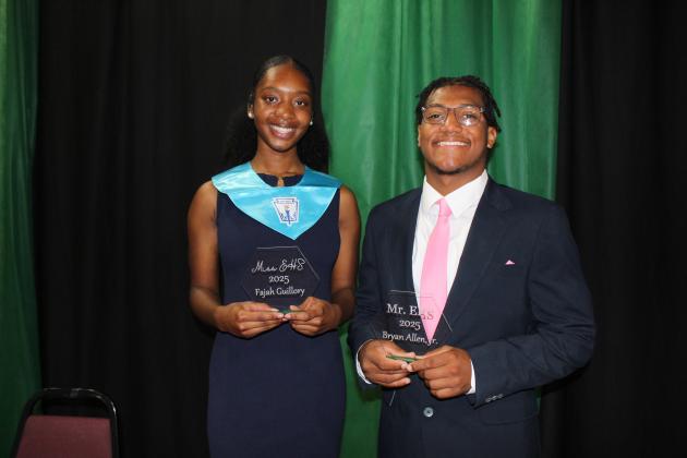 Mr. and Miss EHS were named during the Eunice High’s School Academic Excellence Assembly. Miss EHS is Fajah Guillory and Bryan Allen Jr. is Mr. EHS.