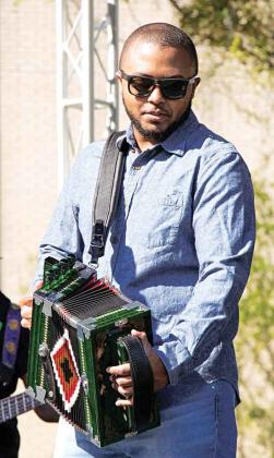 McNeese State University senior Kaleb LeDay performs with the university’s zydeco band, Zyde-Pokes. (Photo courtesy of McNeese State University)