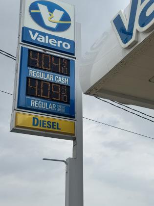 Four Eunice gas stations all located within one mile of each other showed regular gas prices ranging from a low of $3.94 to a high of $4.04 on Wednesday afternoon.  (Photos by Rebecca Chaisson)