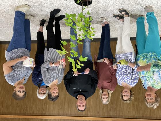 April is Plant America Month and a proclamation was signed by Eunice Mayor Scott Fontenot. From left, are Bulb and Blossom members Dean Deshotel, Celeste Gomez, Martha Guempel, Mayor Scott Fontenot, Lynn Pavich, Fran Guillory and Donna Baltakis.