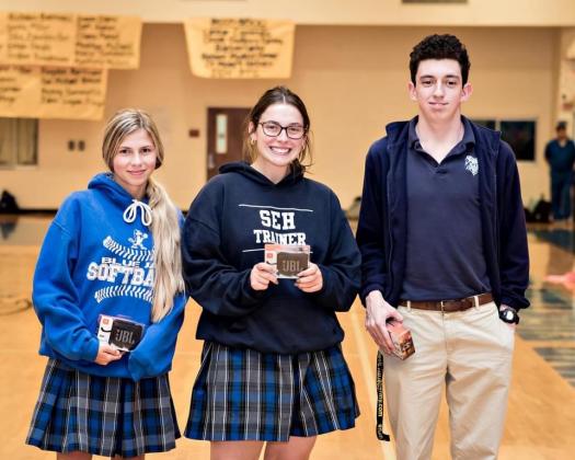 St. Edmund recognized its Most Improved students, from left, are Alyah Lewis, Harlie Guillory and Blasie LeJeune. Not pictured is Alex Smith.